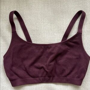 Vuori Ribbed Seamless Bra - Dark Purple